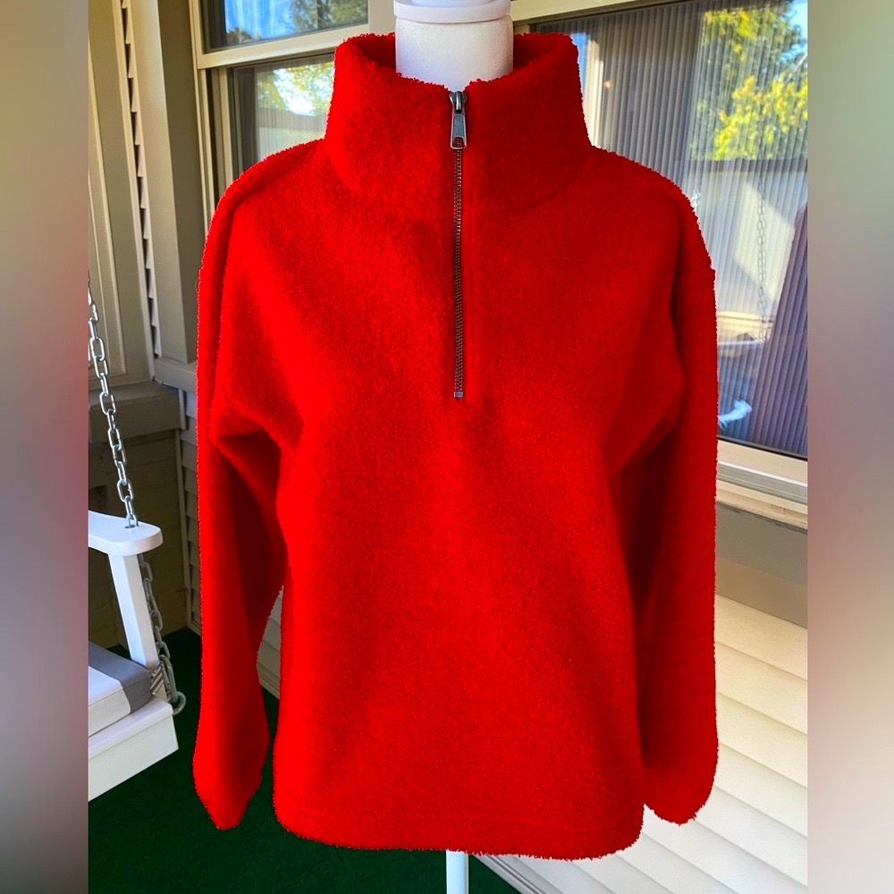 Loft, Half-Zip, Red Mockneck!